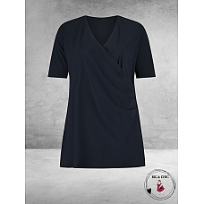 Plus Basics Wrap Top NAVY